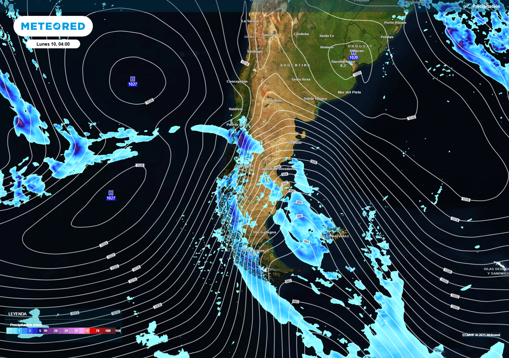 mapa de precipitación.