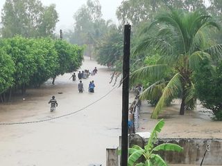 Alterações climáticas e chuva forte