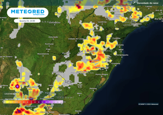 Amanhã as chuvas já aumentam na Região Sul e ganham intensidade a partir de quarta-feira: há alertas de tempestades