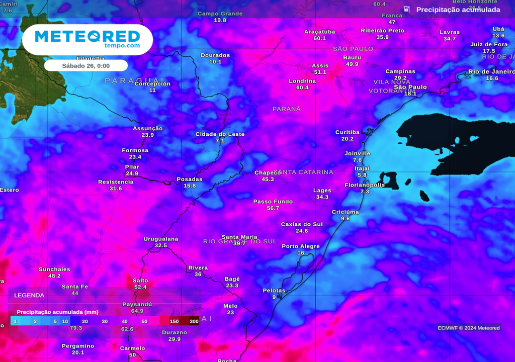 Acumulado de chuva Acumulado de chuva