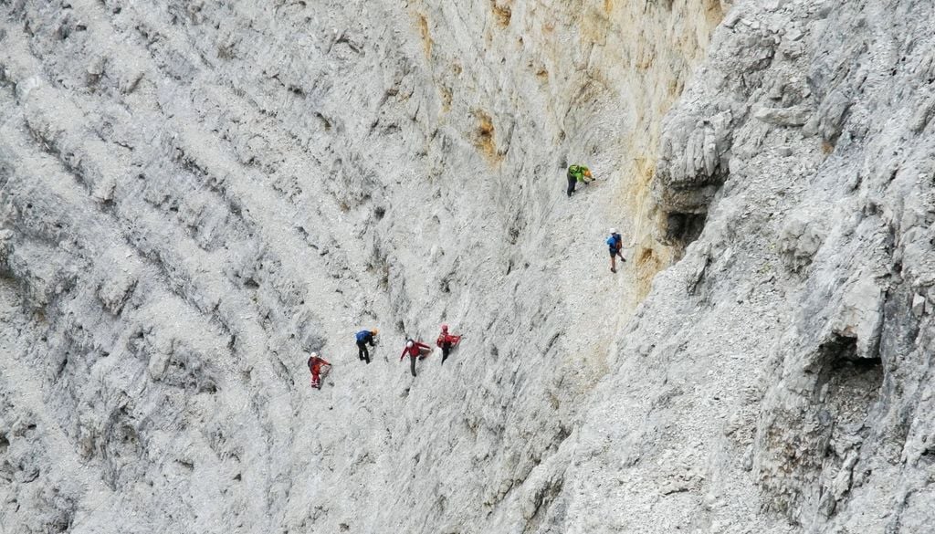 Via ferrata Libella Dolomite Italie Escalade Sport Sensation forte Seriez-vous prêt à escalader cette montagne située dans les Dolomites en Italie ?