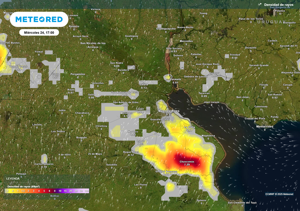 En las primeras horas de la tarde aún puedan desarrollarse tormentas eléctricas aisladas.