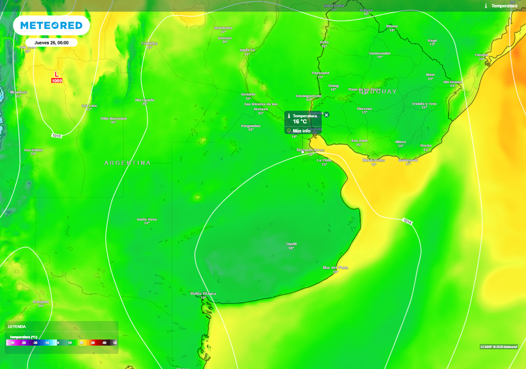 Tiempo pronóstico clima alerta tormentas fuertes AMBA Buenos Aires Se esperan amaneceres más frescos el miércoles y el jueves sobre el AMBA, con temperaturas de hasta 15 °C.