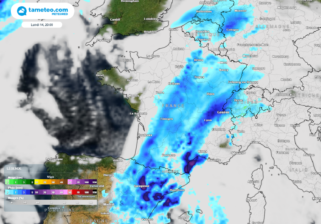 La pluie fera son retour de manière étendue en tout début de semaine prochaine, n'épargnant alors quasiment aucune région...