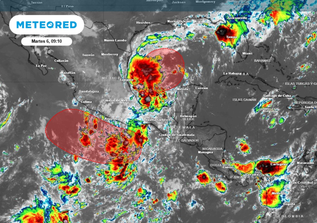 Dos posibles ciclones tropicales amenazan las costas mexicanas.