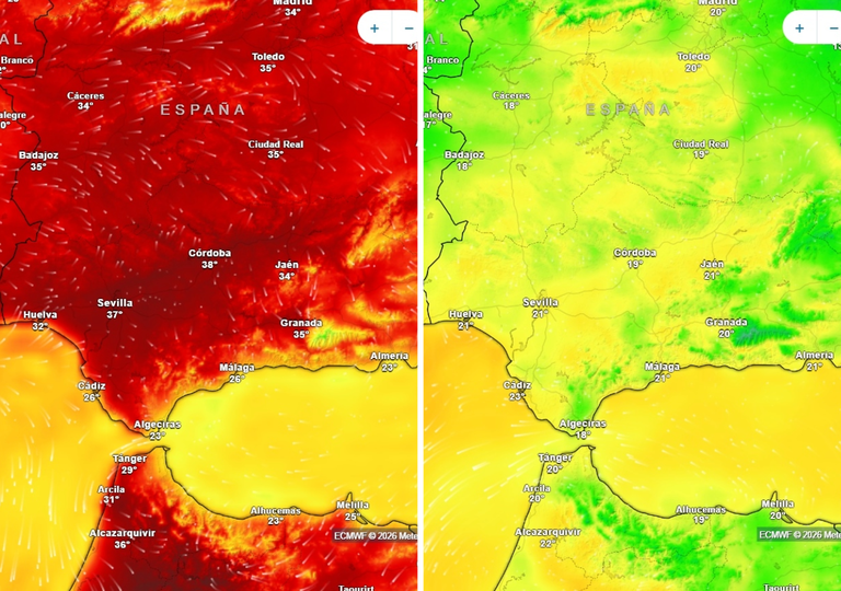 Amplitud t&eacute;rmica de 20 &ordm;C: Andaluc&iacute;a tendr&aacute; cambios dr&aacute;sticos de temperaturas en pocas horas