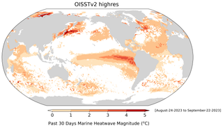 Análisis de las recientes olas de calor marinas