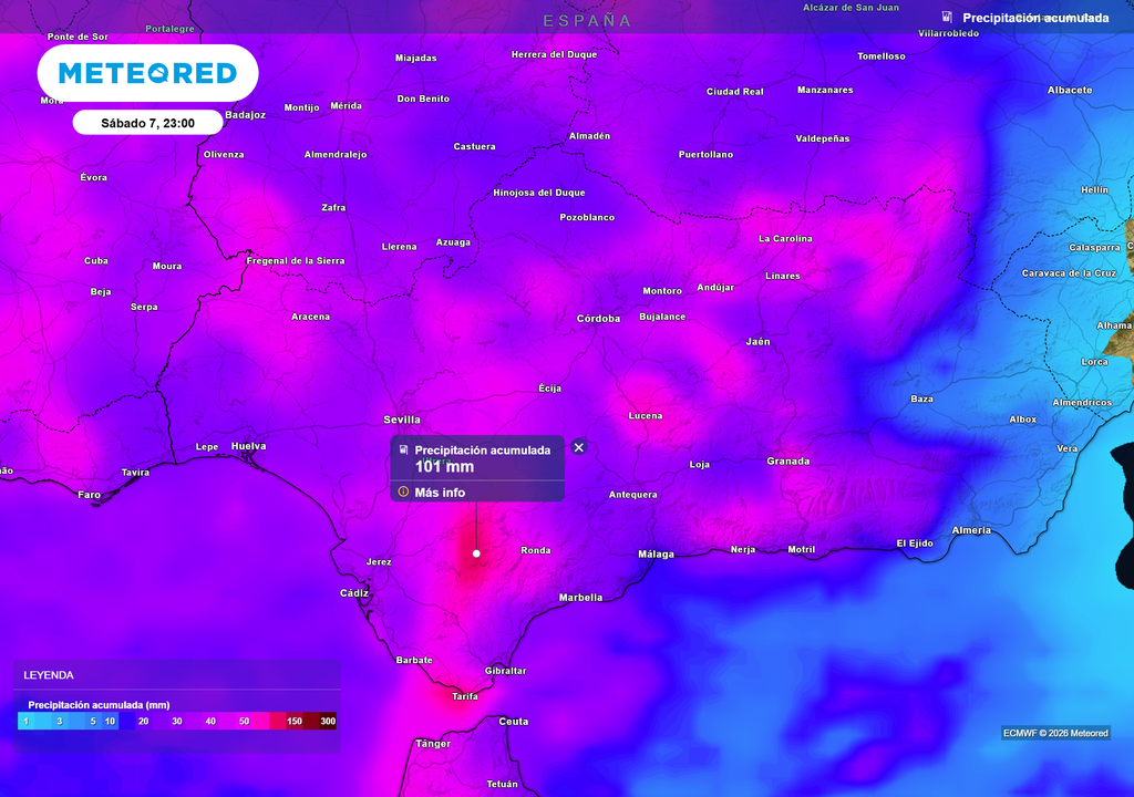 Los acumulados esperados serán muy cuantiosos.