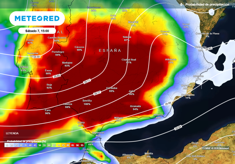 Andaluc&iacute;a recibir&aacute; otra tanda de lluvias fuertes el s&aacute;bado