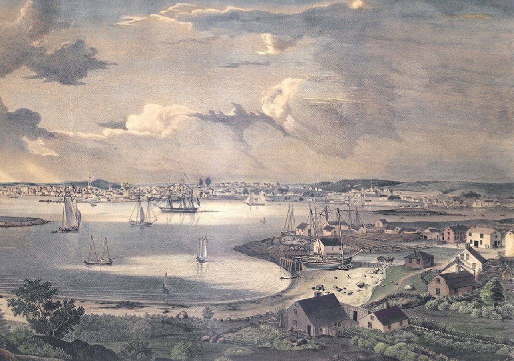 Ilustração dos povoados da Terra Nova usada na capa do livro de André Tavares.