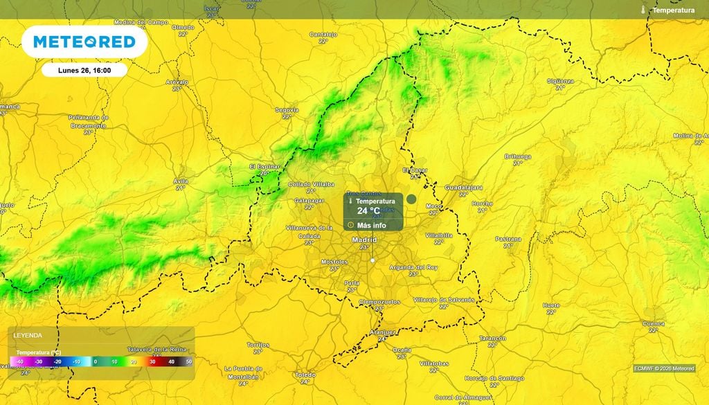 Los 24 ºC se instalarán en la capital varias jornadas consecutivas.