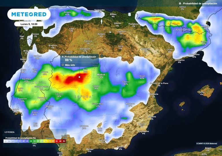 Andrea Danta, meteor&oacute;loga: "Ma&ntilde;ana, lunes, crecer&aacute; un gran frente tormentoso con lluvias de 30 l/m2 en poco tiempo"