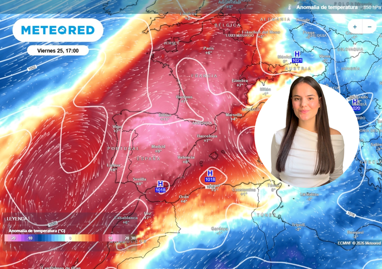 Andrea Danta se&ntilde;ala hasta qu&eacute; fecha seguir&aacute;n las altas temperaturas: "la dorsal alcanzar&aacute; cotas de r&eacute;cord sobre Espa&ntilde;a"