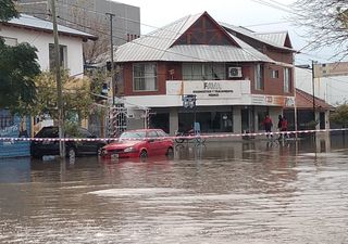 Anegamientos por fuerte temporal sobre el norte patagónico