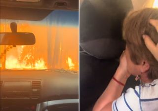 Angustiante escape de familia en incendio forestal de Santa Juana, ¿hasta cuándo continuará el viento y el calor?
