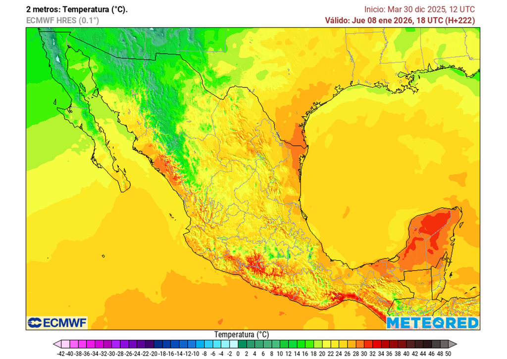 Pronóstico de temperaturas en grados Celsius Pronóstico de temperaturas en grados Celsius