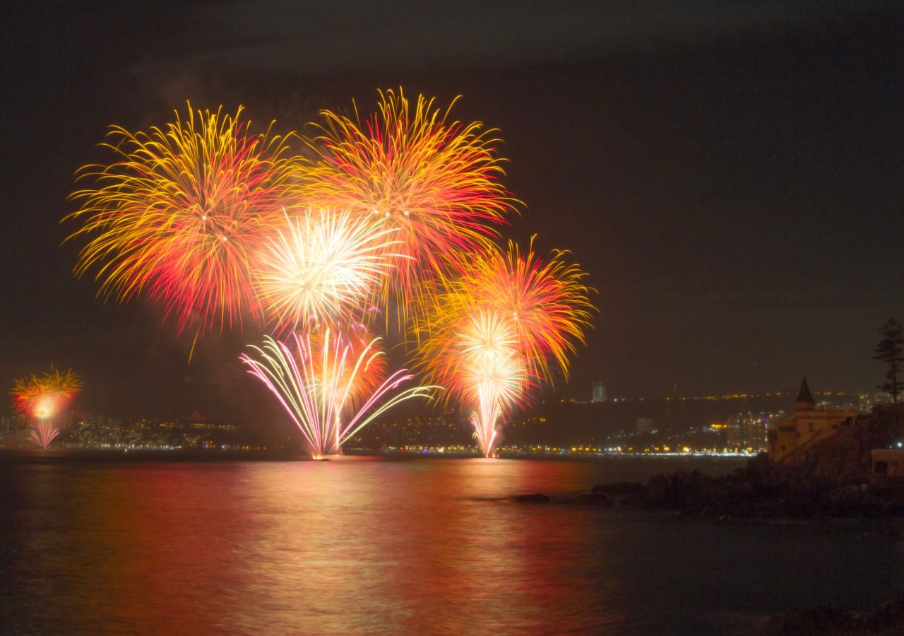 Año Nuevo en Viña del Mar 2025 fuegos artificiales para una noche