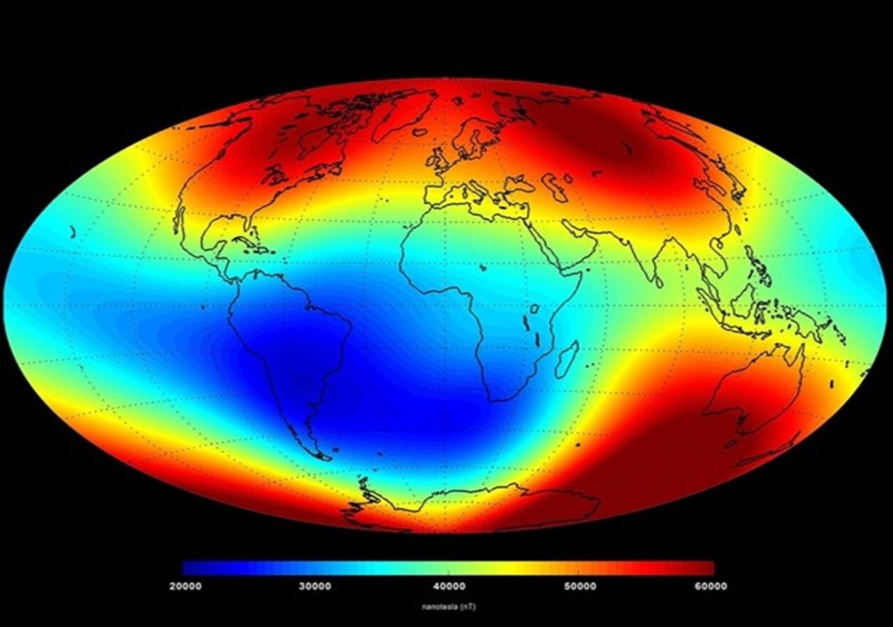 A magnetic anomaly in the South Atlantic over Brazil is increasing in intensity, according to the US and UK governments