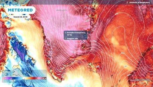 Incredibili anomalie di temperatura al Polo Nord: in Groenlandia fino a +20&deg;C questo venerd&igrave;, quali effetti sull&rsquo;Italia?