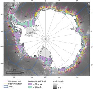 Un nuevo mapa de la Antártida revela 332 cañones submarinos antárticos, lo que supone cinco veces más que antes