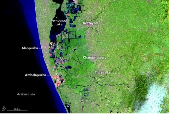 Antes Y Después De Las Inundaciones De Kerala