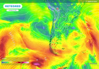 Anticiclón se encargará de llevar un temporal de viento a algunas regiones de Chile en los próximos días