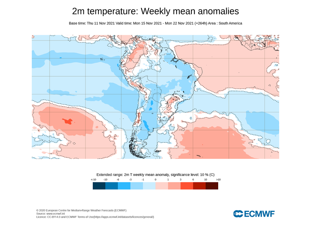 anomalía de temperatura semanal anomalía de temperatura semanal