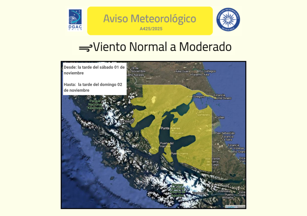 aviso por vientos normales a moderados. aviso por vientos normales a moderados.