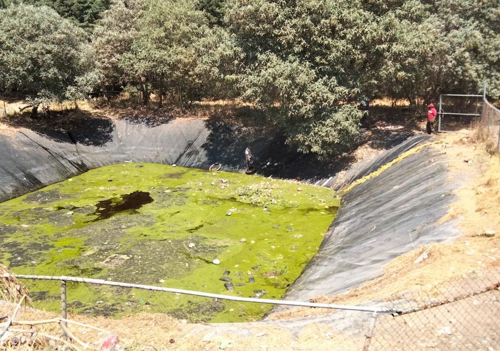 Laguna de lixiviados en Amecameca