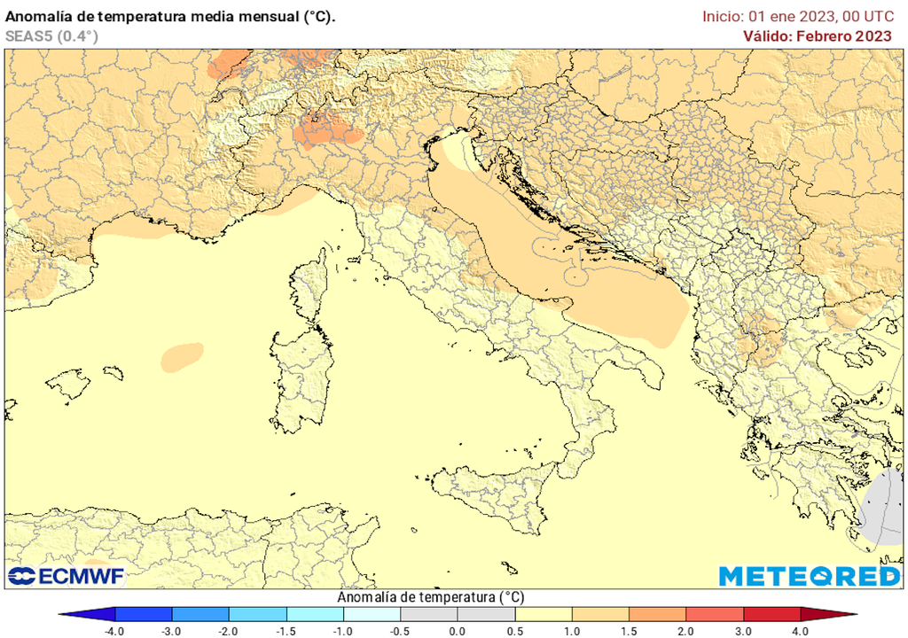 Ecco in anteprima la tendenza per febbraio appena elaborata da Meteored su base ECMWF. Sempre più probabile che si vada verso un mancato inverno. Ecco in anteprima la tendenza per febbraio appena elaborata da Meteored su base ECMWF. Sempre più probabile che si vada verso un mancato inverno.