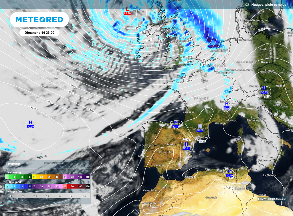 L'influence dépressionnaire sera encore perceptible dimanche.