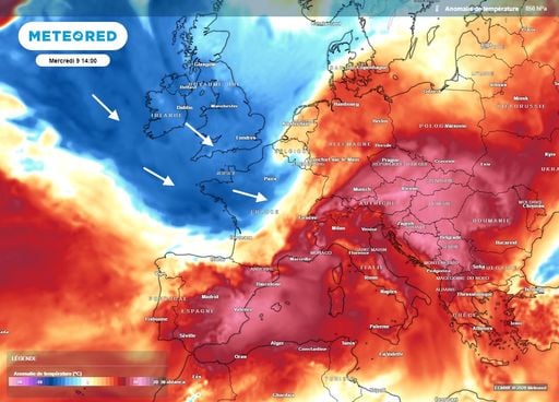 Apr&egrave;s la canicule, l'air oc&eacute;anique fera passer les temp&eacute;ratures sous les normales en France la semaine prochaine