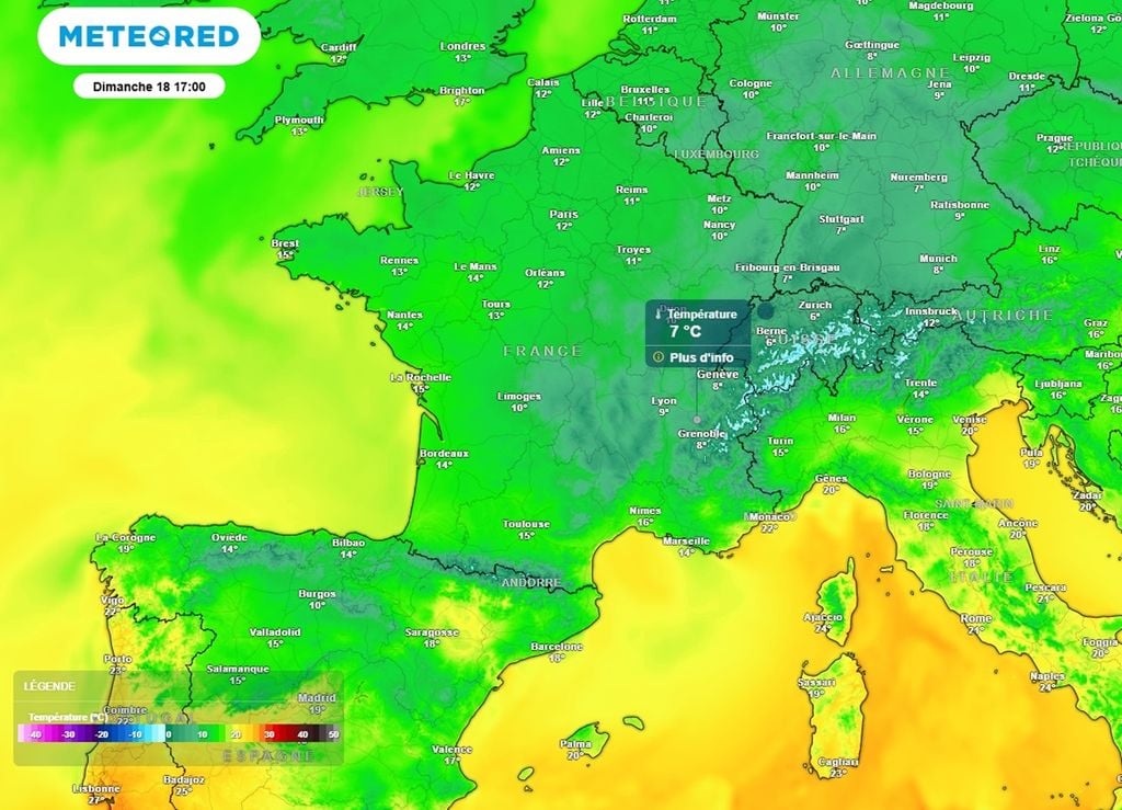 Au meilleur de la journée, les maximales resteront bloquées sous les 10°C dans l'est. Au meilleur de la journée, les maximales resteront bloquées sous les 10°C dans l'est.