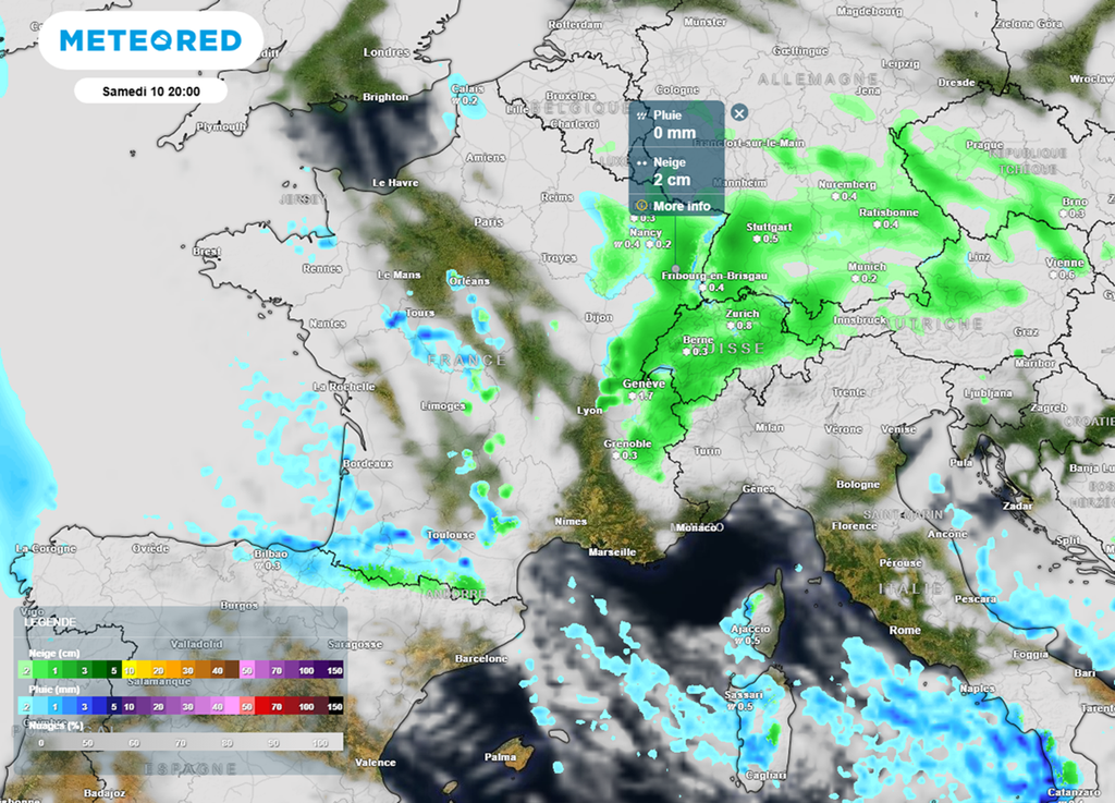 Samedi, les chutes de neige seront parfois modérées dans les plaines de l'est.