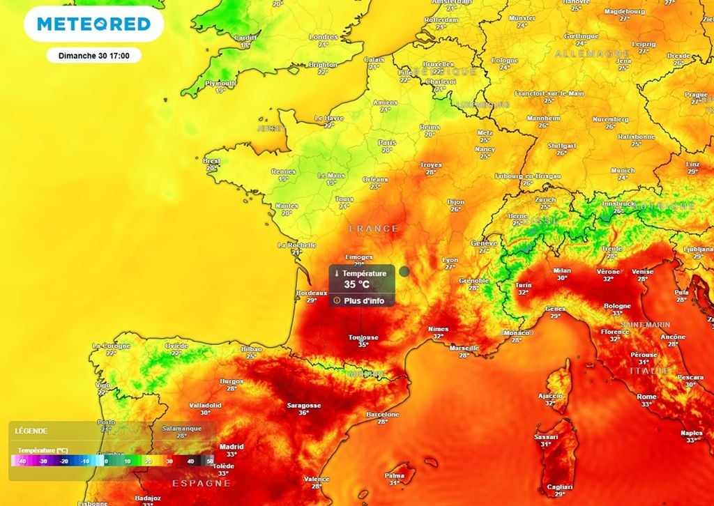 Le contraste thermique sera important dimanche entre le nord-ouest et le sud du pays. Le contraste thermique sera important dimanche entre le nord-ouest et le sud du pays.