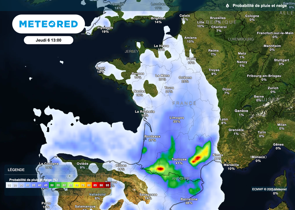 Des pluies parfois abondantes attendues jeudi dans le sud du pays. Des pluies parfois abondantes attendues jeudi dans le sud du pays.