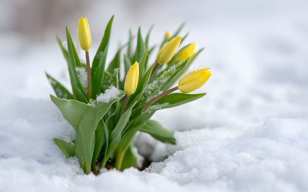 schnee, tulpen, wetter Schnee und Kälte bestimmen unser Wetter in den kommenden Tagen.