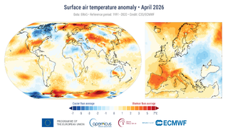 Copernicus conferma: aprile 2026 tra i pi&ugrave; caldi di sempre, Italia e Spagna da record. E ora c'&egrave; El Ni&ntilde;o in agguato