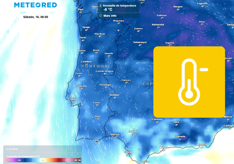 Aproxima-se uma noite de 4 &ordm;C nestes distritos do interior de Portugal continental