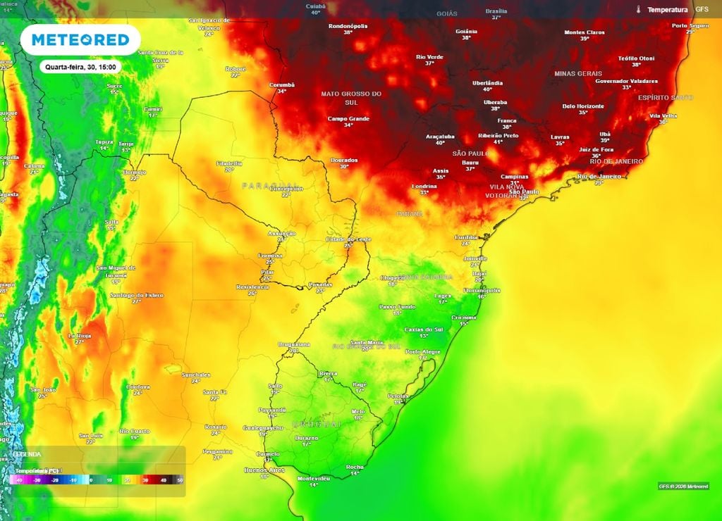 frio Temperaturas para a tarde da quarta-feira, 30 de setembro.