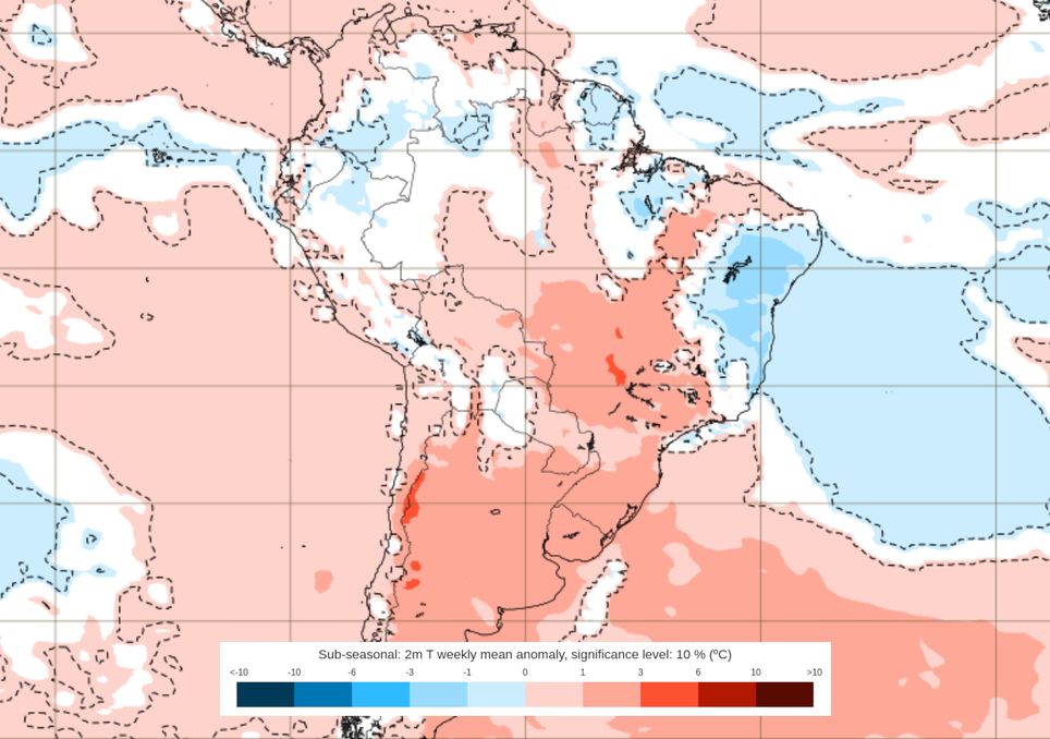 Previsão de anomalias de temperatura entre os dias 29 de Setembro e 6 de Outubro. Previsão de anomalias de temperatura entre os dias 29 de Setembro e 6 de Outubro.