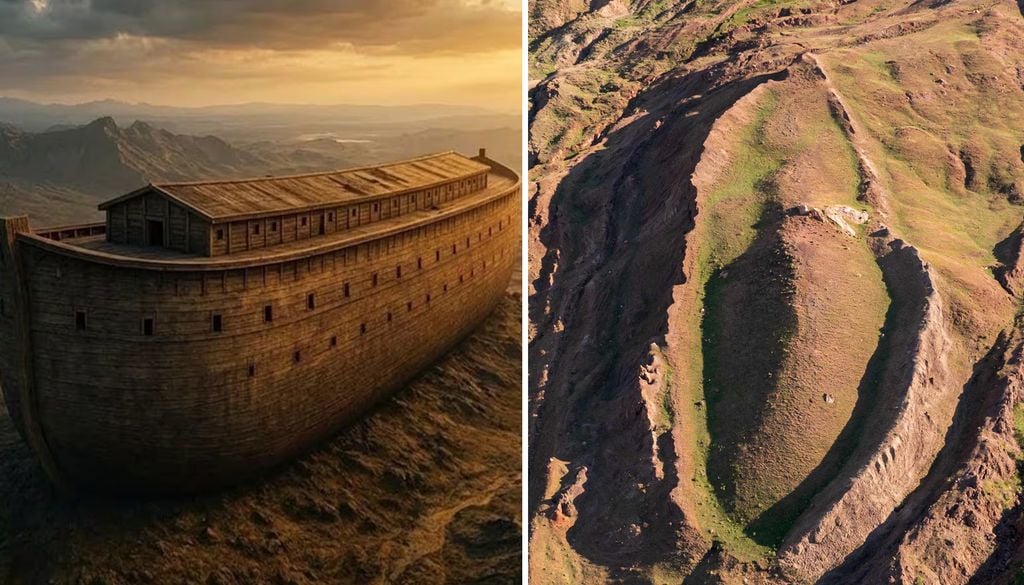 Arca de Noé ¿Es la formación Durupınar (derecha), en la zona del Monte Ararat, el mítico lugar donde se encontraría el Arca de Noé (izquierda)? Noah's Ark Scans y la Universidad Cumhuriyet de Turquía, están en esta excitante búsqueda.