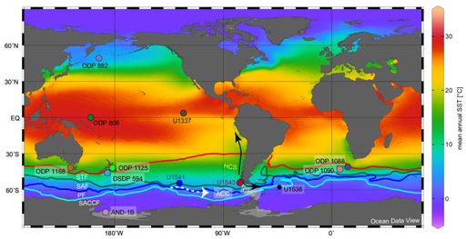 Un archivo climático de 8 millones de años en temperaturas se encuentra en unos sedimentos marinos recién encontrados