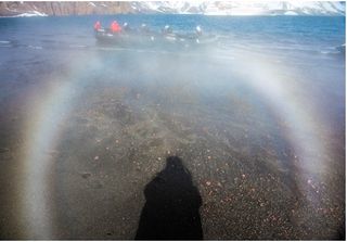 Arco de vapor volcánico antártico