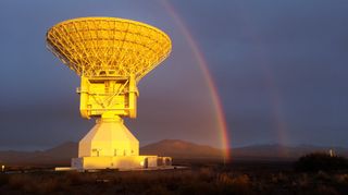 Arcoiris y antena
