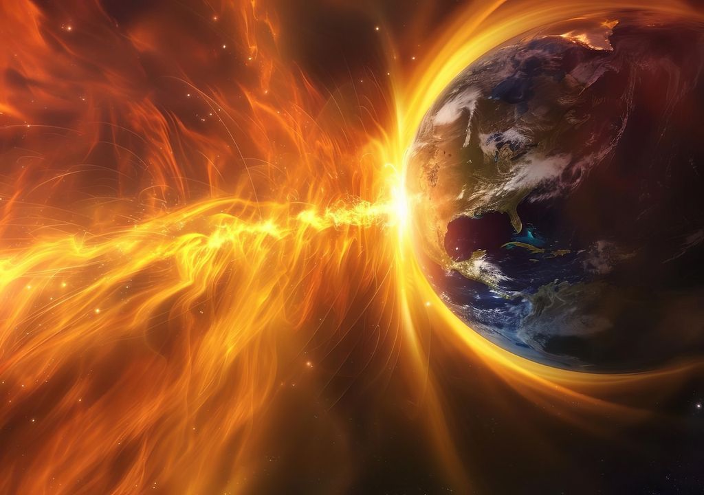 Solar flares could geomagnetically "activate" certain faults and earthquake zones.