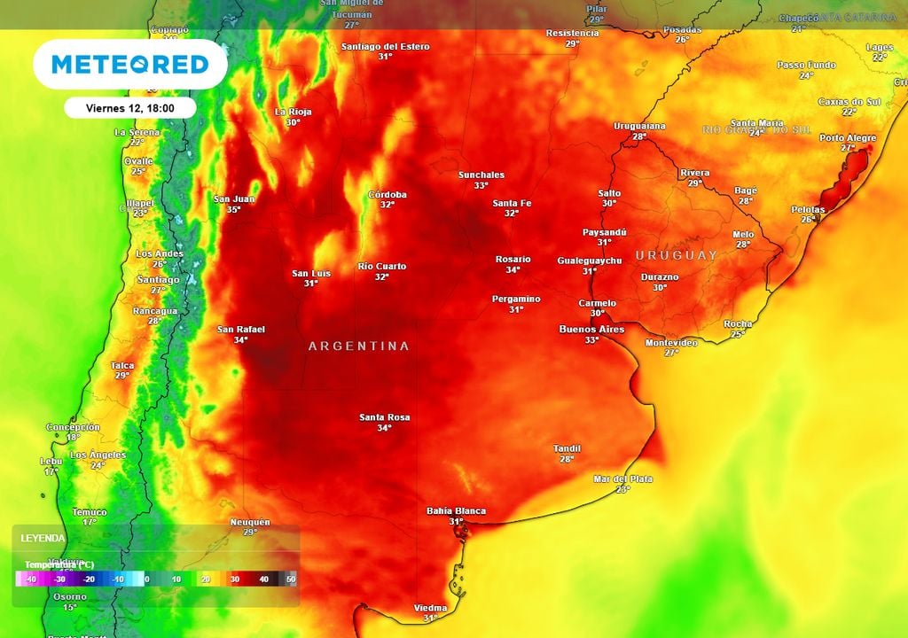 Temperaturas viernes Temperaturas viernes