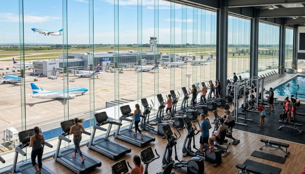 Gimnasio en aeropuertos: una opción imperdible para quienes valoran la actividad física y el wellness. | *Imagen representativa creada con IA.