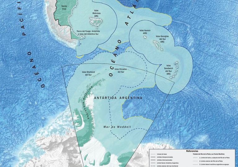 mar de weddell en el mapa mundial