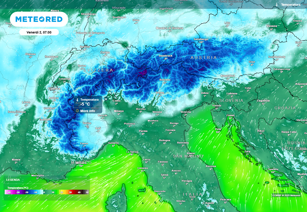Possibili gelate a Capodanno al Nord